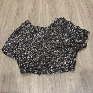 Vince Black Sequin Blouse